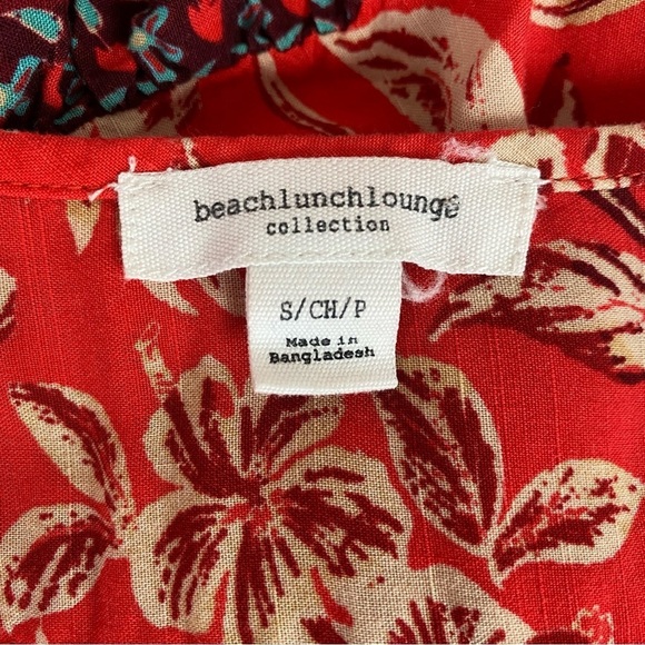Beach Lunch Lounge Maui Sunrise Tiered Dress Size S - Picture 6 of 8